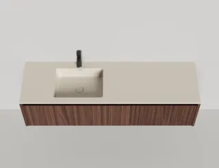 Подвесная тумба Salini Domino 27D216IN 160см шпон под встраиваемую раковину