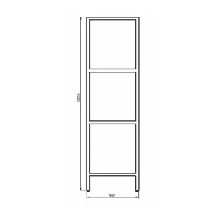 Стеллаж напольный Comforty Мальме 40 дуб дымчатый