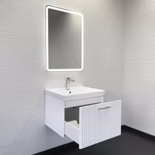 Тумба-умывальник Comforty Ангара-60П белый матовый c раковиной Comforty 4460