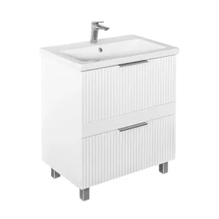 Тумба-умывальник Comforty Лима-70Н2 белый матовый с раковиной Como 70