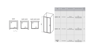 Душевая дверь Ravak Blix BLDP2-110 0PVD0C00Z1 Transparent профиль хром