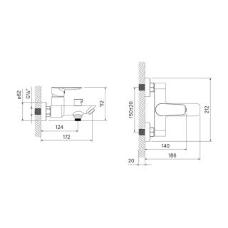 Смеситель для ванны IDDIS Cloud белый/хром CLOSB02i02WA
