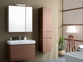 Зеркальный шкаф Aquanet Нью-Йорк 203954 85 см шпон орех