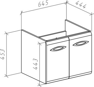Тумба под раковину Bellezza Джела 70см белый 00000010094