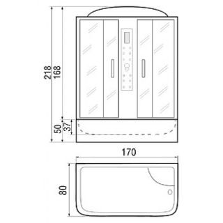 душевая кабина River DUNAY 170/80 TH