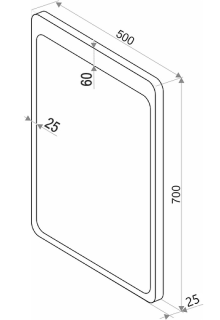 Зеркало с подсветкой Continent Lacio ЗЛП530 с сенсорным выключателем 50см