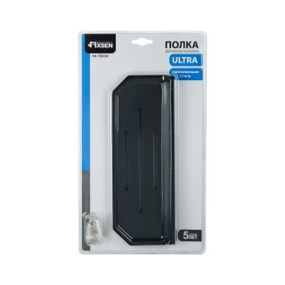 Полка прямоугольная одноэтажная Fixsen Hi-Tech черная (FX-843B)