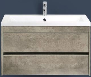 Подвесная тумба под раковину Art&Max Family 90см цемент Family-900-2C-SO-CV