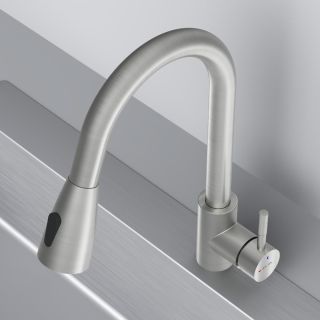 Смеситель для кухни Am.Pm X-Joy S F85B07511 с выдвижным изливом сатин