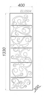 Пенал подвесной Clarberg Elegance EL0504GL 40x133см белый/золото