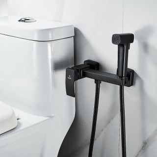 Гигиенический душ со смесителем Rose R1505H-1 чёрный матовый