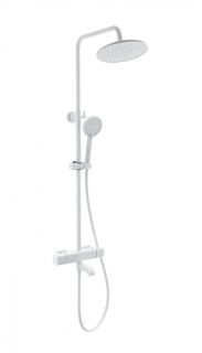 Душевая стойка Wonzon & Woghand Stay 4 WW-A3007-T1-MW с термостатом белый матовый