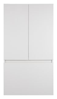 Подвесной шкаф над стиральной машиной Misty Амур с бельевой корзиной 60см белый