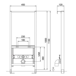 Инсталляция для биде Aquanika Basic 10.614.450.00 new