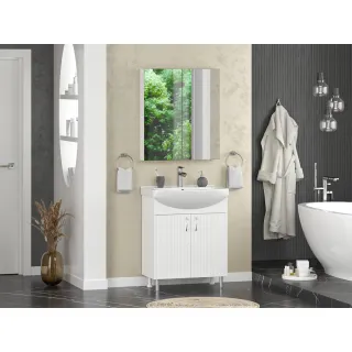 Напольная тумба под раковину Misty Изео Э-Изе01070-021Н 67 см белый