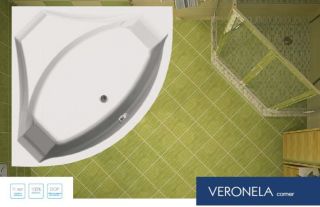 Акриловая ванна VagnerPlast Veronela Corner VPBA140VEA3X-04 140см белый