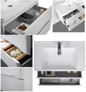 Подвесная тумба с раковиной Parly Spa River70 лилейно-белый