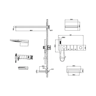 Душевой комплект Boheme Zodiac 132-2-G золото