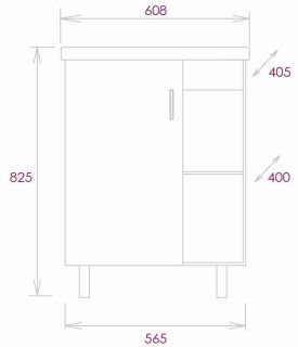 Напольная тумба под раковину Onika Тимбер 106115 60см белый матовый/дуб сонома