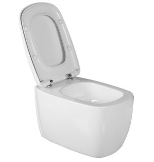 Унитаз подвесной Ceruttispa Romina Aria Tornado CT10613 безободковый со смывом торнадо белый