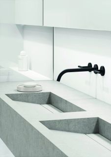 Встраиваемый смеситель для раковины Kludi Nova Fonte Puristic чёрный матовый 201463915