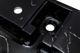 Раковина над стиральной машиной Stella Polar Солярис SP-00001688 60см чёрный мрамор