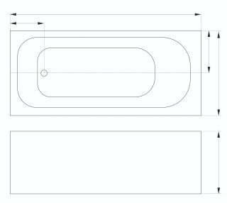 Акриловая ванна Parly Ortiz СТ 10819 с каркасом без экрана 170x70 см
