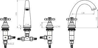 Смеситель для раковины Boheme Tradizionale Chromo хром  277