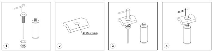 Wasserkraft K-1799 Встраиваемый дозатор для мыла 320ml