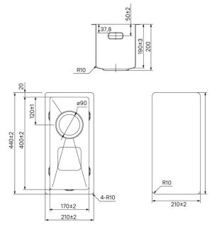 Кухонная мойка IDDIS Edifice EDI21G0i77 21см графит