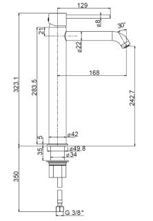 Смеситель для раковины Paini Cox 78PJ205OLL матовое золото
