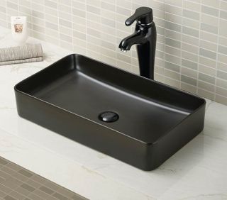 Раковина CeramaLux 9396MB черная 60.5 см