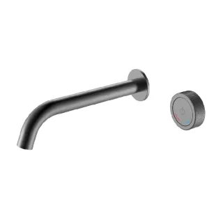 Автоматический смеситель для раковины Boheme Tech 158/2-SGM оружейная сталь