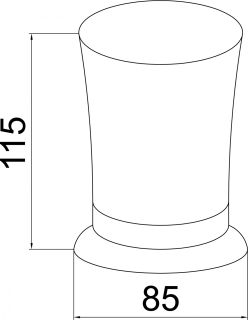 Стакан Boheme Brillante хром 10441