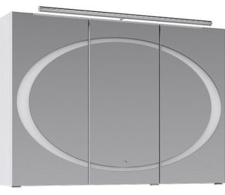 Шкаф-зеркало с подсветкой Clarberg Dune DUN0410 100см белый