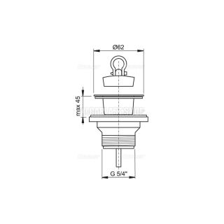 Водослив для раковины AlcaPlast 5/4" с пластмассовой рeшeткой ?63 A32