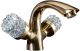 Смеситель для раковины Boheme Crystal золото 291-CRST