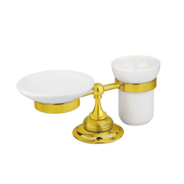 Стакан и мыльница настольные, золото Cezares APHRODITE-STTP-03/24