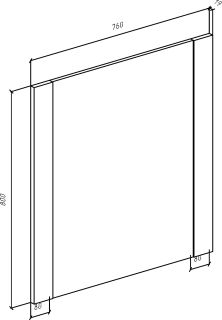 Зеркало Bellezza Лоренцо 80см белый 00000007023