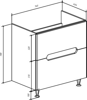Тумба под раковину Bellezza Андрэа 80см бежевый 00000007260
