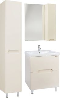 Пенал с бельевой корзиной Bellezza Андрэа 35см левый бежевый 00000007292