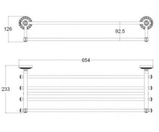 Полочка Zorg Antic AZR 14 BR бронза