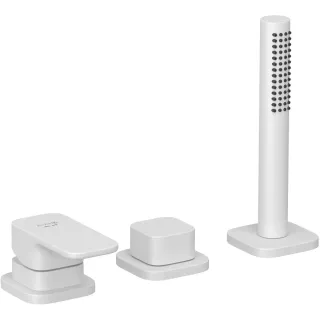 Смеситель на борт ванны Kludi Renon 424475375 белый матовый