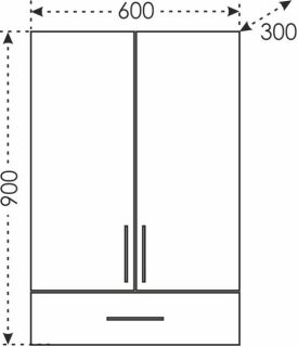 Шкаф СанТа Дублин 423003 60см белый