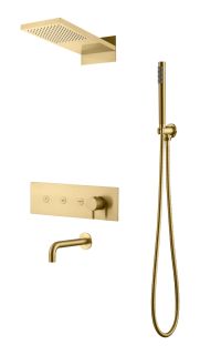 Душевой комплект Boheme Fusion 130-2-MG золото матовое