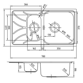 Мойка кухонная IDDIS Arro сатин ARR78S1i77
