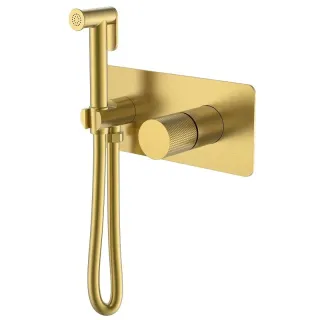 Гигиенический душ со смесителем Boheme Stick Touch 127-MG.2 золото матовое