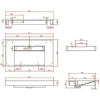 Раковина Armadi Art Flat 859-080-NM 80 см nero marquina