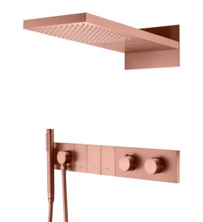 Душевой комплект Boheme Zodiac 133-CB с термостатом брашированная медь
