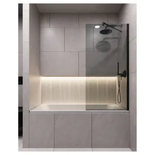 Шторка на ванну Timo T23 60 см чёрный